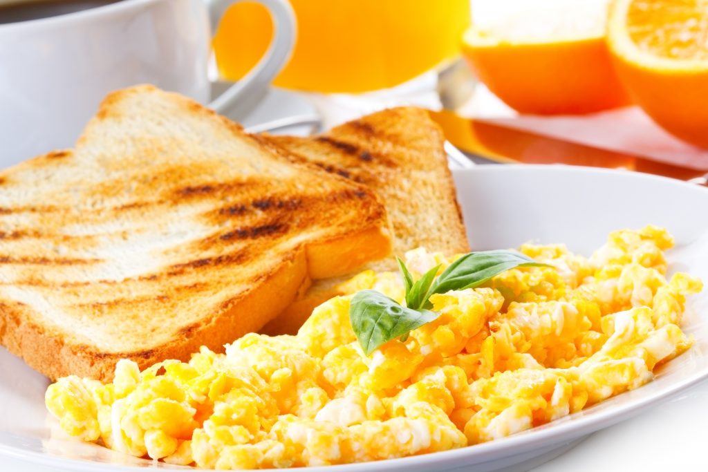 Diner Style Scrambled Eggs Breadfast