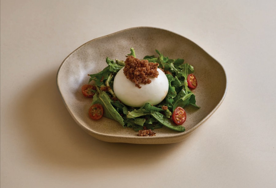Breadfast menu item: GRATED BALSAMIC BURRATA
