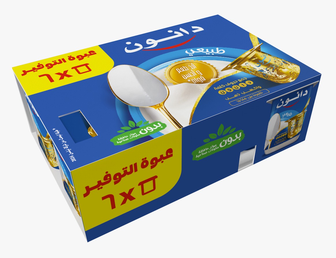 دانون طبيعي 6 كوب (85جم)